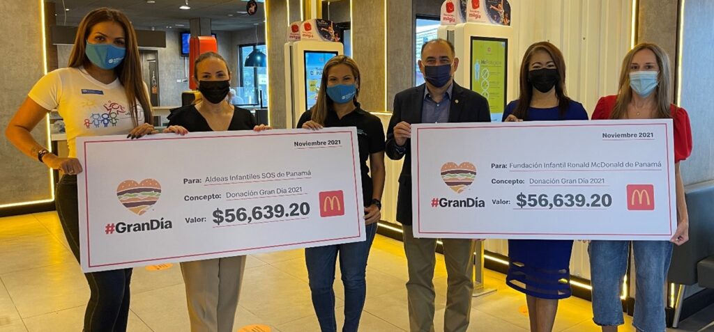 [Panamá] McDonald’s donó más de $113,278.40 como resultado de las ventas de Big Mac en el Gran Día 2021