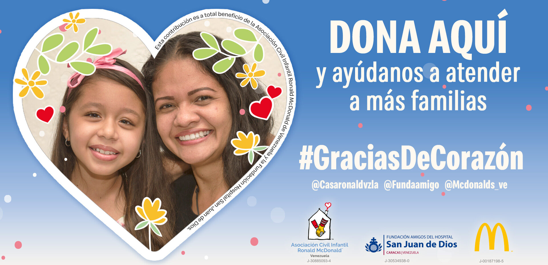 [Venezuela] La campaña estará vigente hasta el 30 de noviembre en todos los restaurantes 5.000 Corazones por la salud infantil