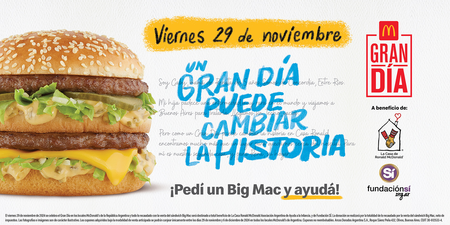 [Argentina] Un nuevo “Gran Día”: McDonald’s te invita a ayudar